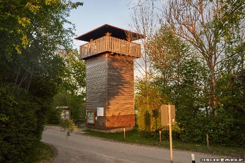 Gemeinde Ering Landkreis Rottal-Inn Aussichtsturm Vogelbeobachtung Unterer Inn (Dirschl Johann) Deutschland PAN